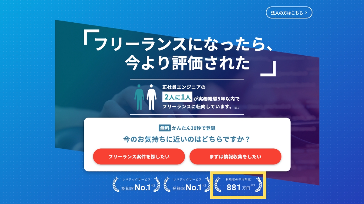 レバテックトップページ