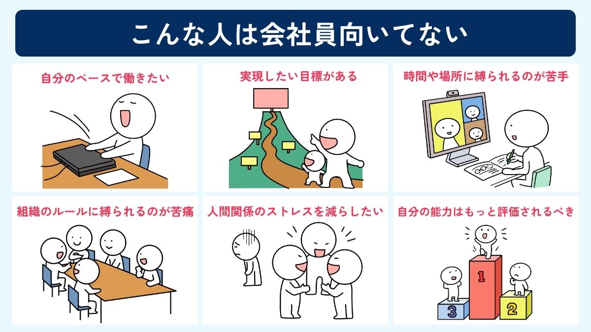 会社員に向いてない人の6つの特徴