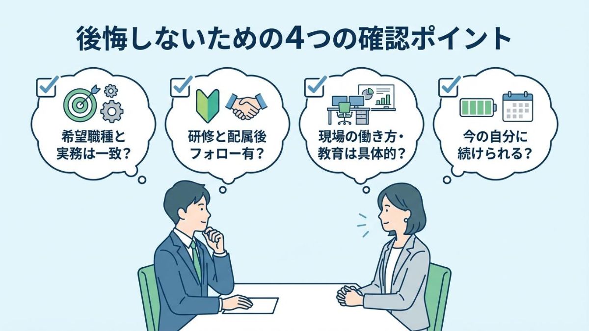 未経験からのエンジニア転職で後悔しないための4つの確認ポイント