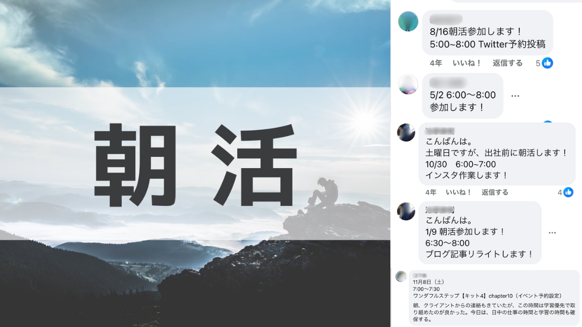 朝活スレッドの様子