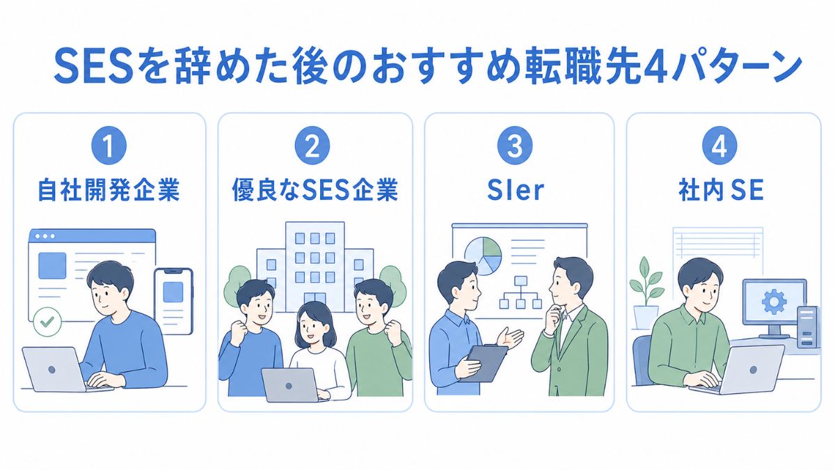 SESを辞めた後のおすすめ転職先4パターン