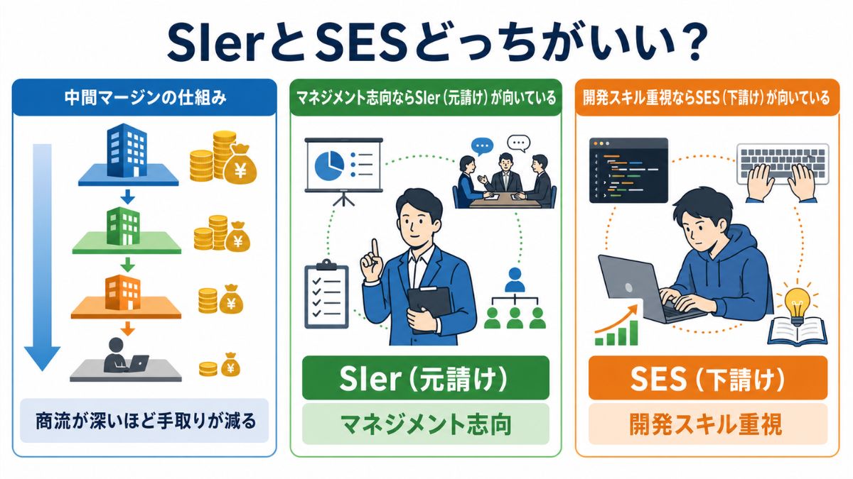 SIerとSESどっちがいい?
