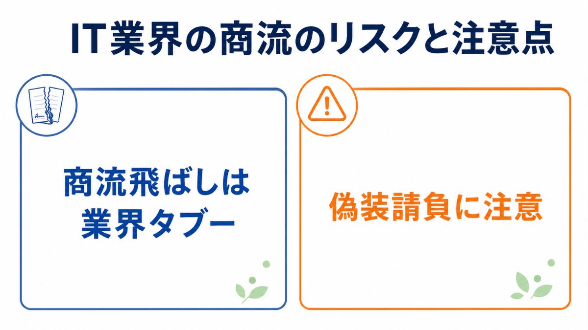 IT業界の商流のリスクと注意点
